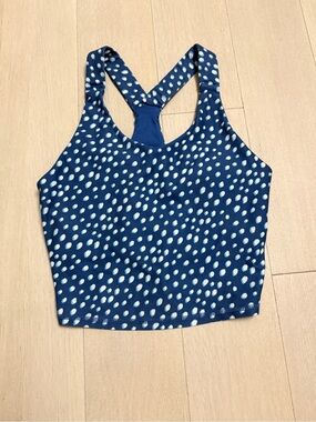 Kyodan Blue Polka Dot Workout Bra Top